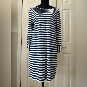 Lilly Pulitzer Navy White Striped Shift Dress Large